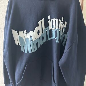 Mind liquid navy hoodie with puff print
XXXL